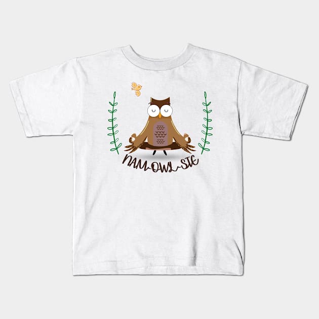 Nam-owl-ste Kids T-Shirt by orioleoutdoor